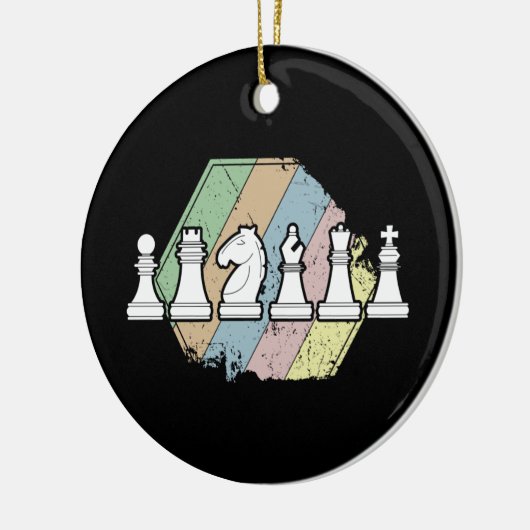 Chess Retro Keramisch Ornament (Links)