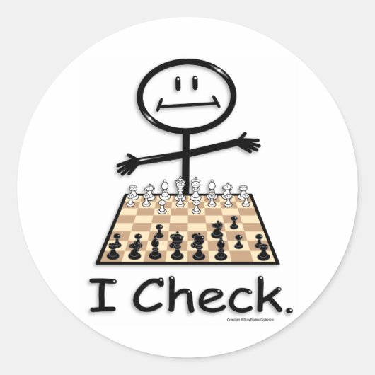 Chess Ronde Sticker (Voorkant)