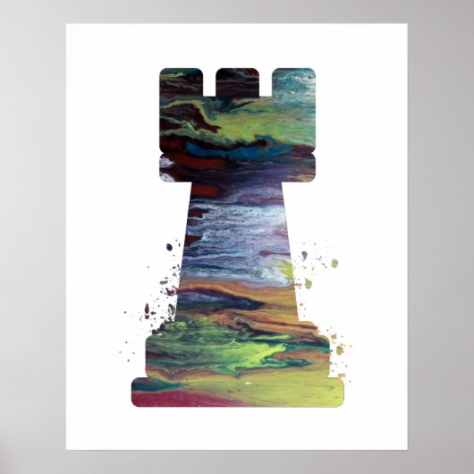 Chess Rook Art Poster (Voorkant)