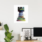 Chess Rook Art Poster (Thuiskantoor)