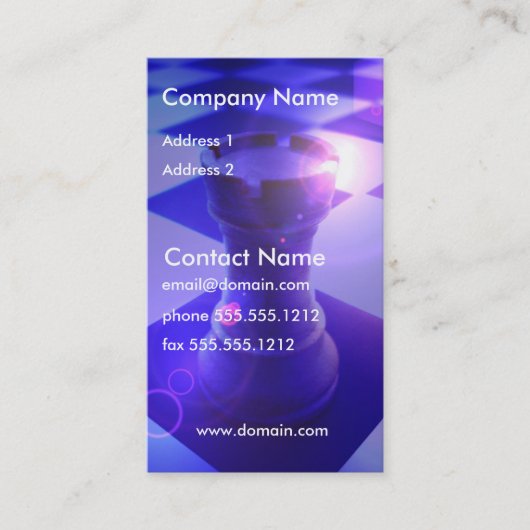 Chess Rook Visitekaartje (Voorkant)