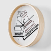 Chess Rook Wall Clock – "I Move Unseen, I Conquer (Hoek)