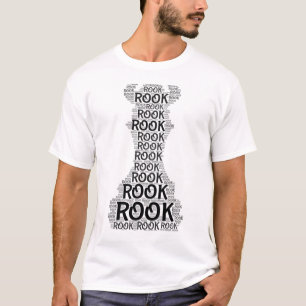 Chess Rook Word Afbeelding T-Shirt