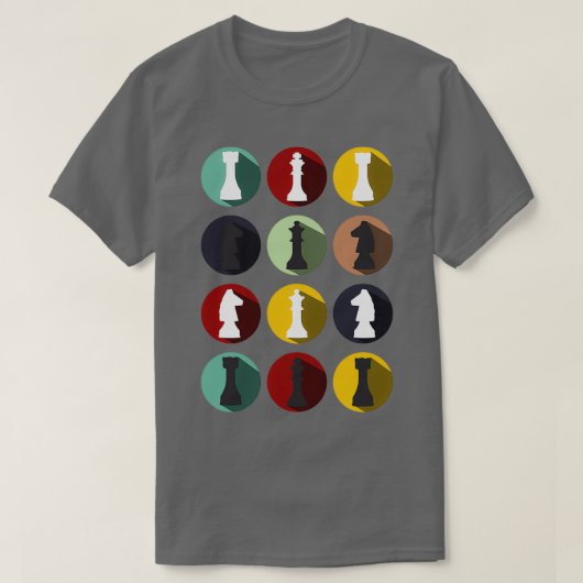 Chess Round Chess Piece Cool Board Game Lovers Gif T-shirt (Design voorkant)