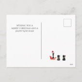 Chess Santa Claus en Reindekerst Feestdagenkaart (Achterkant)