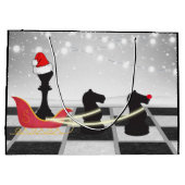 Chess Santa Claus en Reindekerst Groot Cadeauzakje (Achterkant)