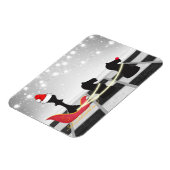 Chess Santa Claus en Reindekerst Magneet (Linkerzijde)