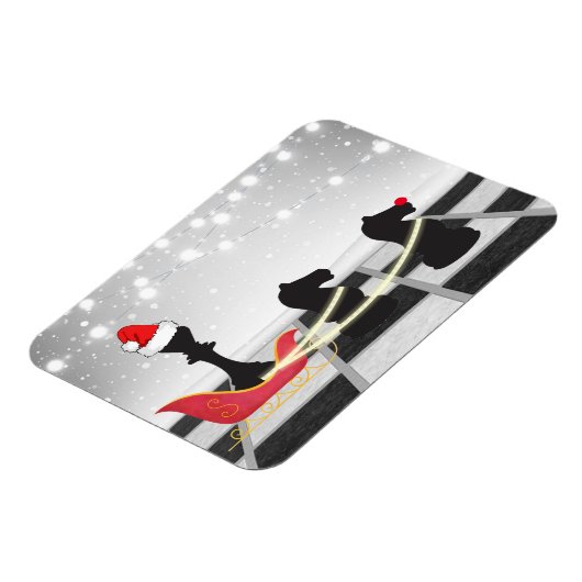 Chess Santa Claus en Reindekerst Magneet (Linkerzijde)