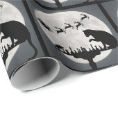 Chess Santa Full Moon Cat en Mouse Game Kerstmis Cadeaupapier (Rol Hoek)