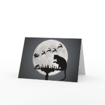 Chess Santa Full Moon Cat en Mouse Game Kerstmis