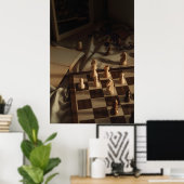 Chess school art photo poster (Thuiskantoor)