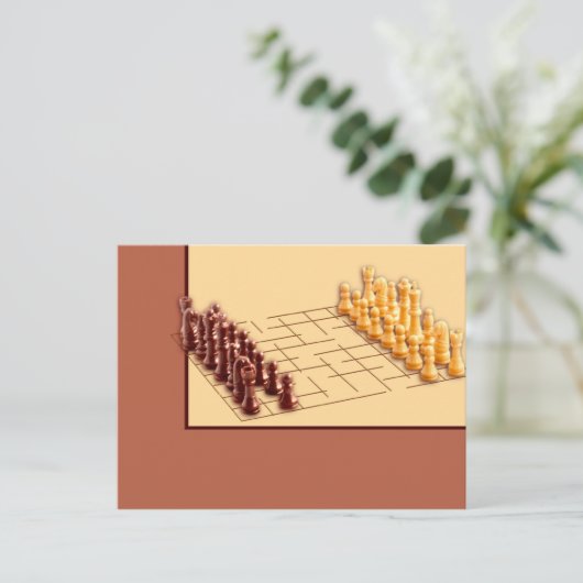 Chess Set Briefkaart (Staand voorkant)