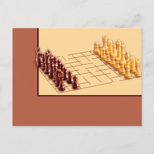 Chess Set Briefkaart (Voorkant)