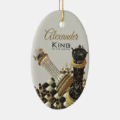 Chess Set King of the Board Keramisch Ornament (Rechts)