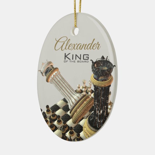 Chess Set King of the Board Keramisch Ornament (Links)