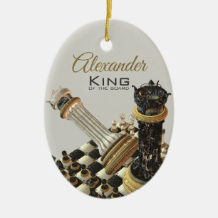 Chess Set King of the Board Keramisch Ornament