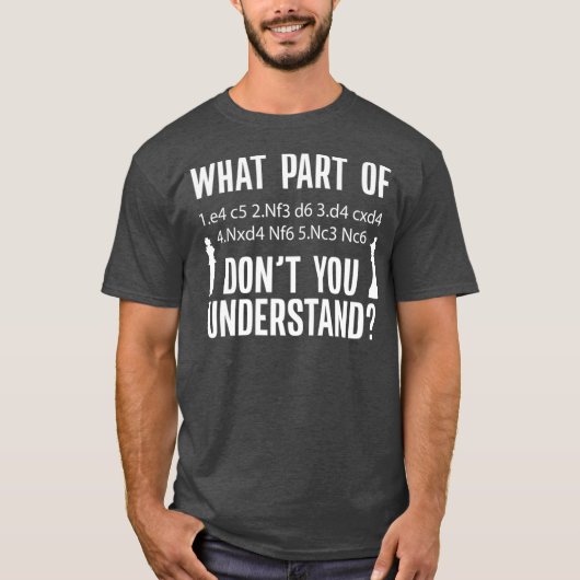 Chess Sicilian Defence Moves Notation for Chess T-shirt (Voorkant)