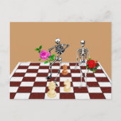 Chess Skeletons Briefkaart (Voorkant)