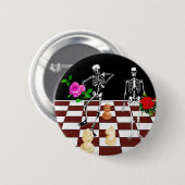 Chess Skeletons Ronde Button 5,7 Cm (Voorkant /achterkant)