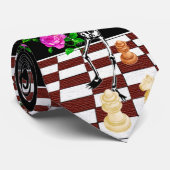 Chess Skeletons Stropdas (Opgerold)