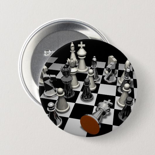 Chess Sleutelhanger Ronde Button 7,6 Cm (Voorkant /achterkant)