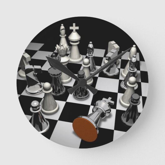 Chess Sleutelhanger Ronde Klok (Voorkant)