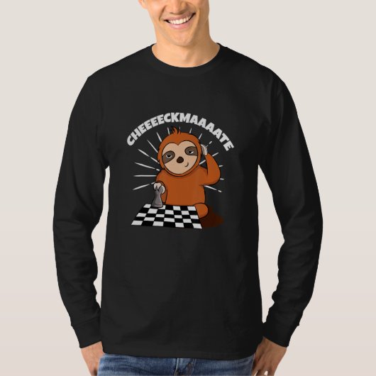 Chess Sloth Slow Ceckmate in one Funny Chess Playe T-shirt (Voorkant)