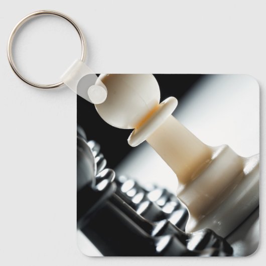 Chess Soldier Printed Keychains Sleutelhanger (Voorkant)