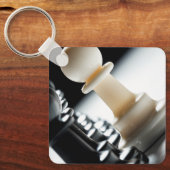 Chess Soldier Printed Keychains Sleutelhanger (Voorkant)