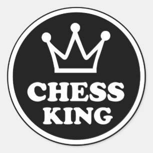 Chess-speler Ronde Sticker