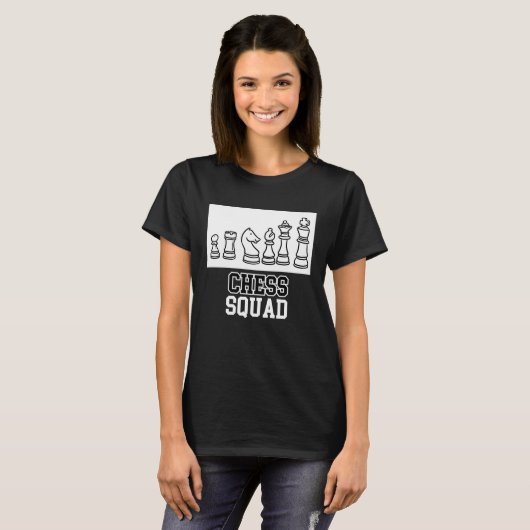 Chess Squad  Quote Checkmate T-shirt (Voorkant volledig)