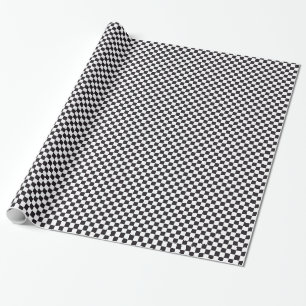 Chess Square Pattern - zwart + jouw tekst & backgr Cadeaupapier