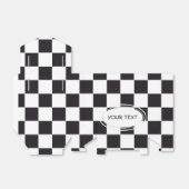 Chess Square Pattern - zwart + uw achtergrond Bedankdoosjes (Uitgevouwen)