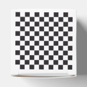 Chess Square Pattern - zwart + uw achtergrond Bedankdoosjes (Bovenkant)