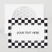 Chess Square Pattern - zwart + uw achtergrond Briefkaart (Voorkant / Achterkant)