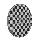 Chess Square Pattern - zwart + uw achtergrond Dartbord (Voorkant Links)