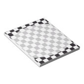Chess Square Pattern - zwart + uw achtergrond Notitieblok (Schuin)