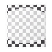 Chess Square Pattern - zwart + uw achtergrond Notitieblok (Voorkant)
