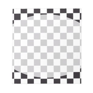Chess Square Pattern - zwart + uw achtergrond Notitieblok