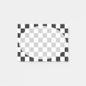 Chess Square Pattern - zwart + uw achtergrond Post-it® Notes (Voorkant)