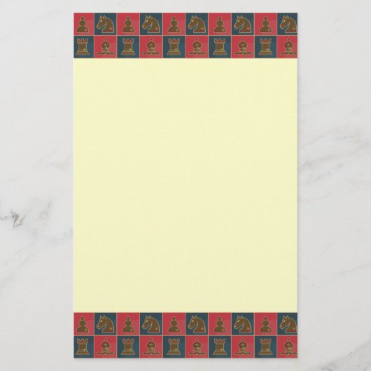 Chess Squares Briefpapier (Voorkant)