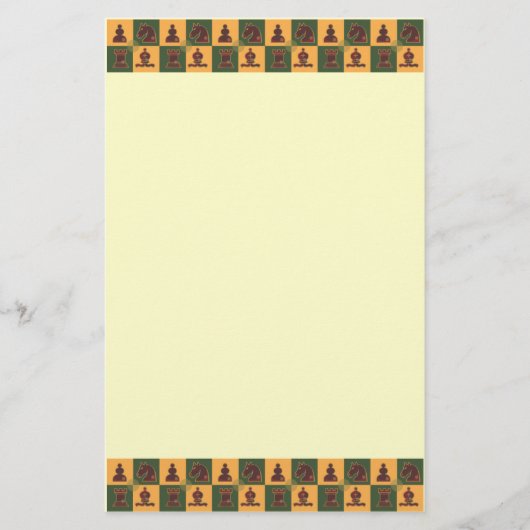 Chess Squares Briefpapier (Voorkant)