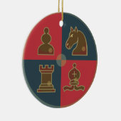 Chess Squares Round Ornament (Rechts)