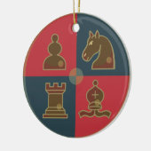 Chess Squares Round Ornament (Links)
