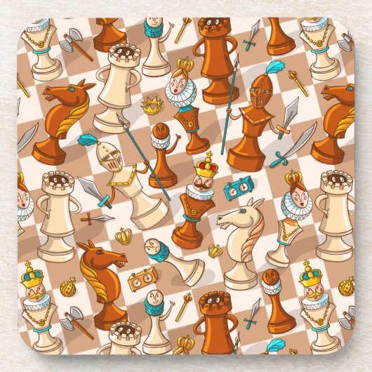 Chess-strijd Bier Onderzetter (Voorkant)