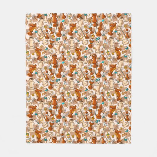 Chess-strijd Fleece Deken (Voorkant)