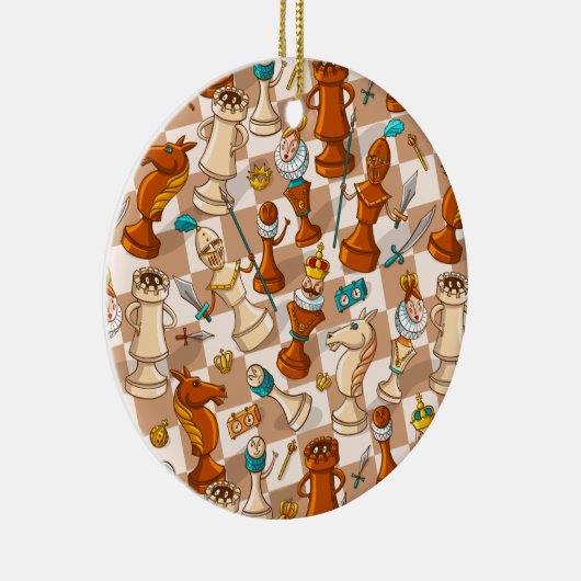 Chess-strijd Keramisch Ornament (Rechts)