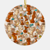 Chess-strijd Keramisch Ornament (Voorkant)