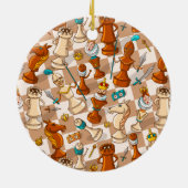 Chess-strijd Keramisch Ornament (Achterkant)