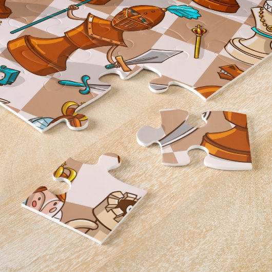 Chess-strijd Legpuzzel (Zijkant)